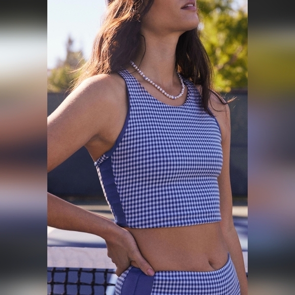 NWT Anthropologie Koral Bruna Redford Crop Sports Bra - Picture 1 of 7